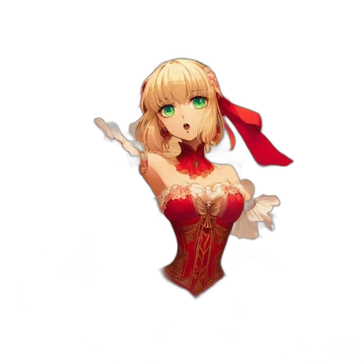 dress, weapon, dragon, staff transparent PNG cut-out