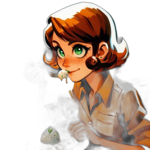 staff, face, concept art, pixel art transparent PNG cut-out