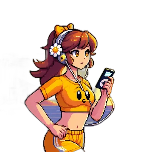 dress, staff, flower, weapon transparent PNG cut-out