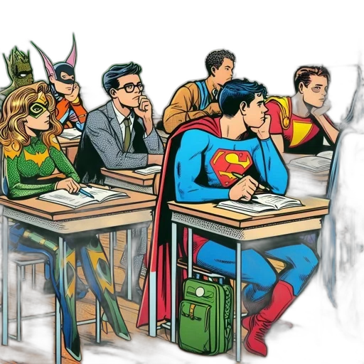 comic book art, concept art, cartoon, fantasy art transparent PNG cut-out