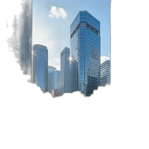 building, robot, 3d render, photorealistic transparent PNG cut-out