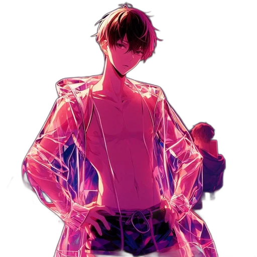 jacket, creature, staff, weapon transparent PNG cut-out