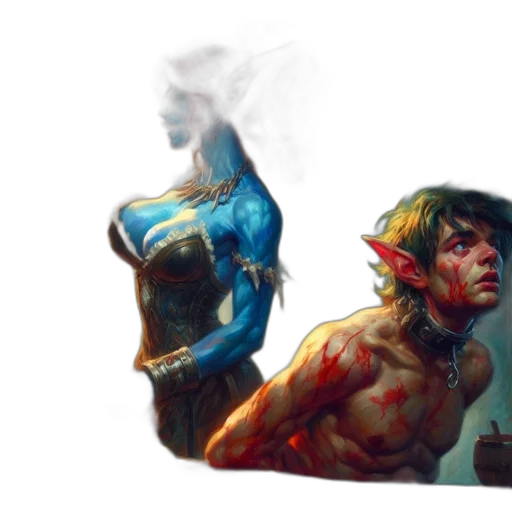 concept art, fantasy art, comic book art, watercolor transparent PNG cut-out