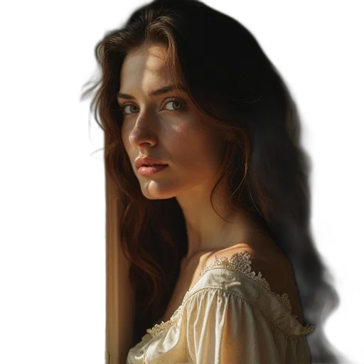 face, dress, jewelry, crown transparent PNG cut-out