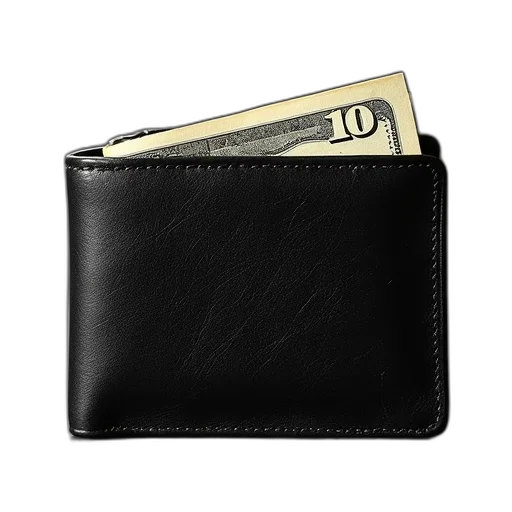 harrison, black, leather, money transparent PNG cut-out