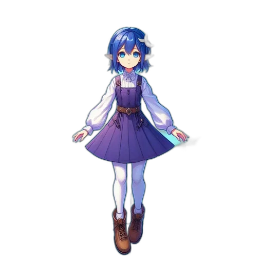 dress, staff, robot, flower transparent PNG cut-out
