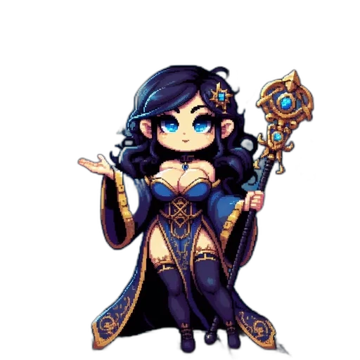 staff, jewelry, pixel art, fantasy art transparent PNG cut-out