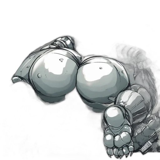 robot, creature, shoes, weapon transparent PNG cut-out