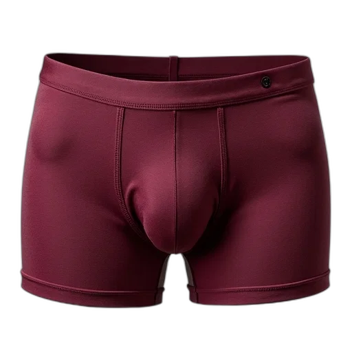 pair, maroon-colored, briefs, textured transparent PNG cut-out