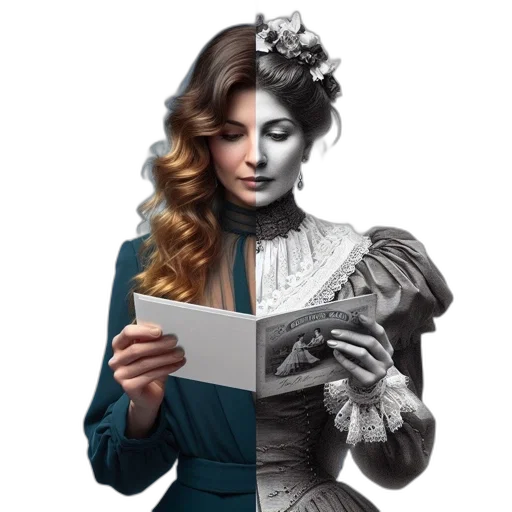 dress, crown, face, staff transparent PNG cut-out