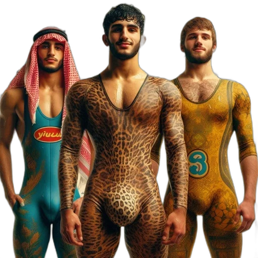 animal, concept art, three, men transparent PNG cut-out