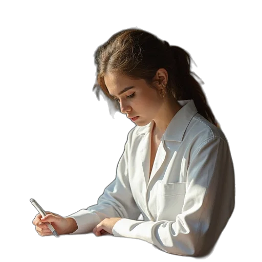 staff, jacket, face, jewelry transparent PNG cut-out