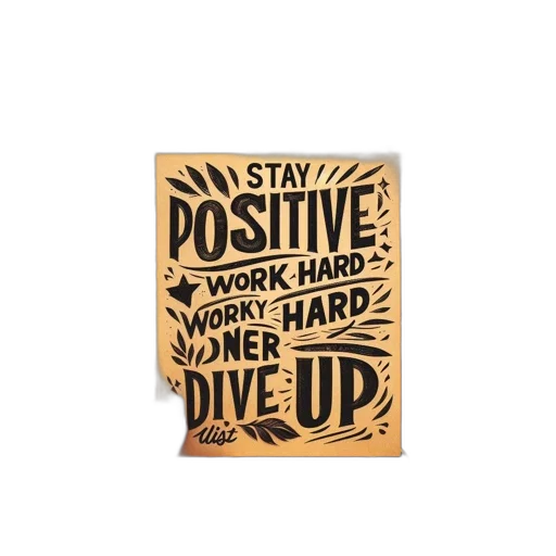 person, holds, motivational, quote transparent PNG cut-out