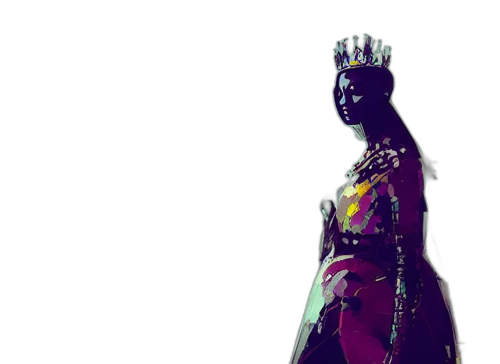 crown, dress, robot, sword transparent PNG cut-out