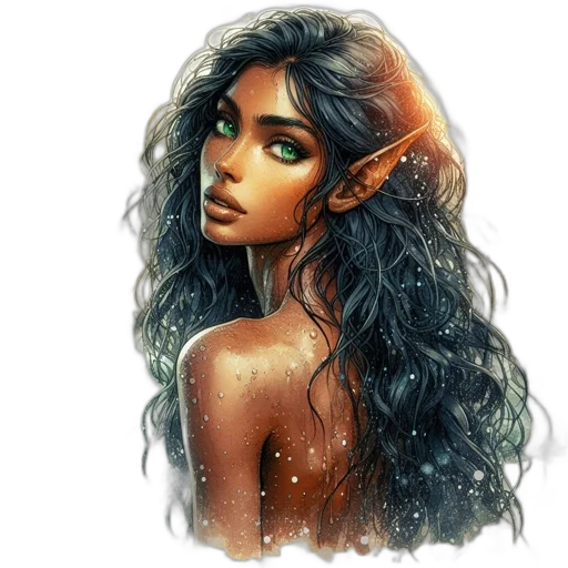 dragon, face, fantasy art, watercolor transparent PNG cut-out