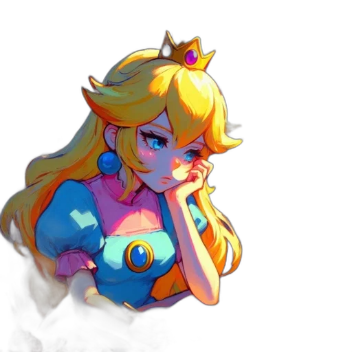 crown, dress, staff, face transparent PNG cut-out