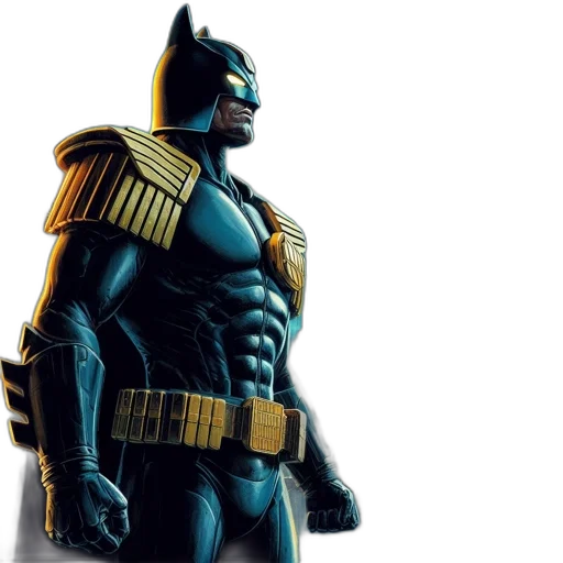 comic book art, concept art, 3d render, batman transparent PNG cut-out