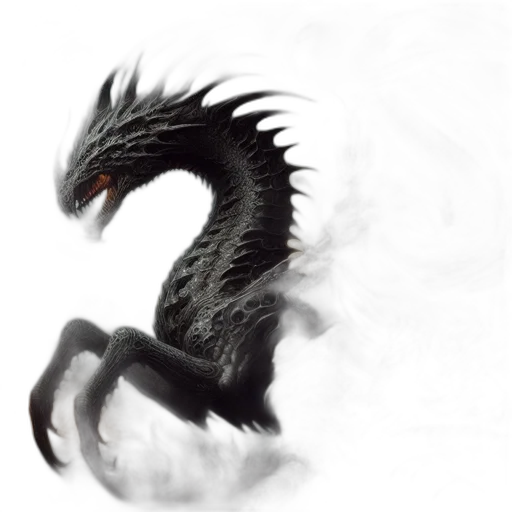 dragon, creature, staff, animal transparent PNG cut-out