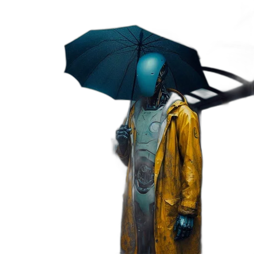umbrella, jacket, robot, mask transparent PNG cut-out
