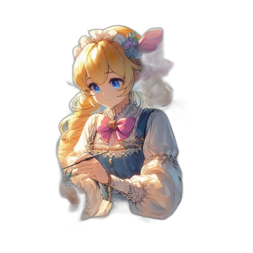 staff, dress, face, crown transparent PNG cut-out