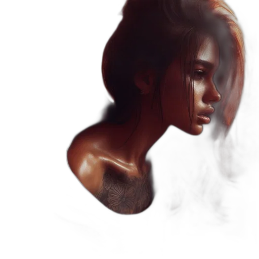 face, mask, hair, creature transparent PNG cut-out