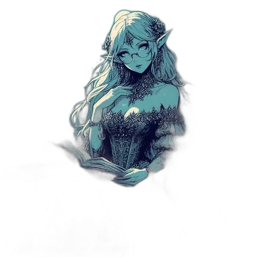 dress, crown, staff, dragon transparent PNG cut-out