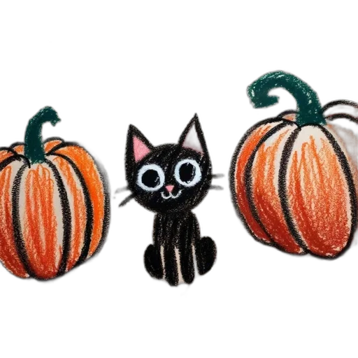 black, cat, large, eyes transparent PNG cut-out