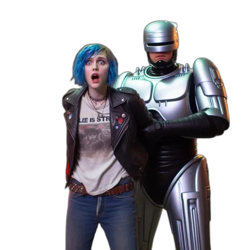 robot, jacket, concept art, 3d render transparent PNG cut-out