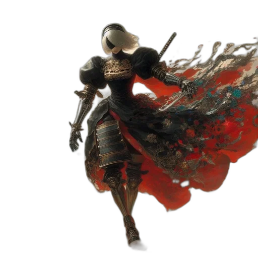 sword, dress, robot, weapon transparent PNG cut-out