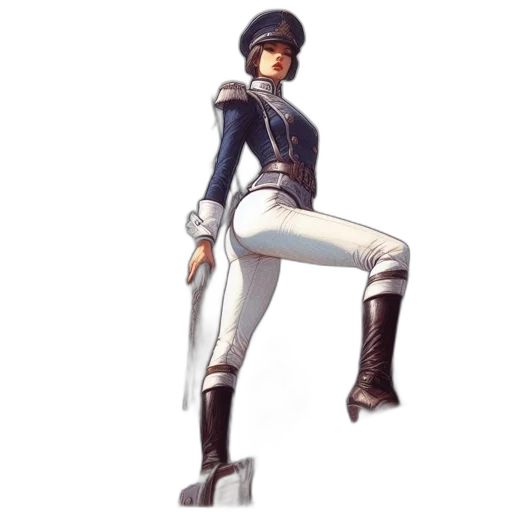jacket, staff, sword, robot transparent PNG cut-out