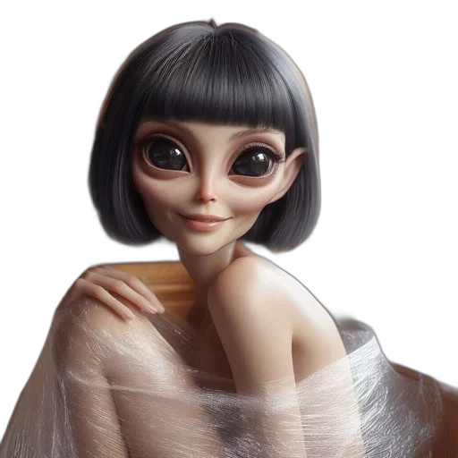 dress, jewelry, robot, concept art transparent PNG cut-out
