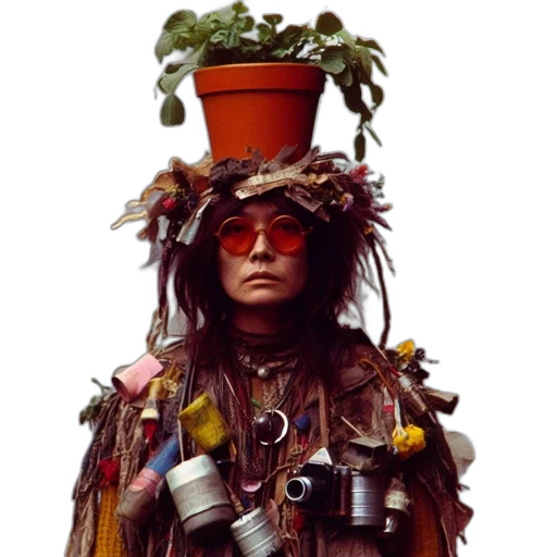 crown, staff, hat, face transparent PNG cut-out