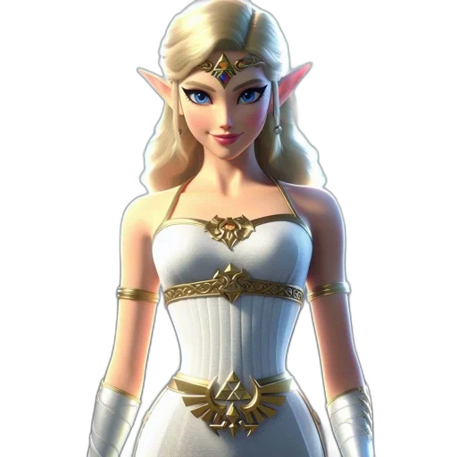 dress, crown, jewelry, staff transparent PNG cut-out