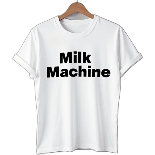 white, shirt, words, milk transparent PNG cut-out