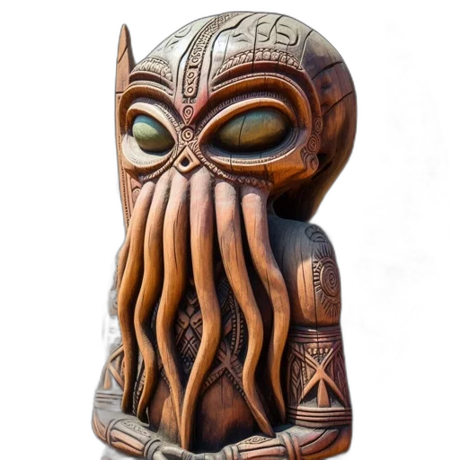 mask, creature, fantasy art, 3d render transparent PNG cut-out