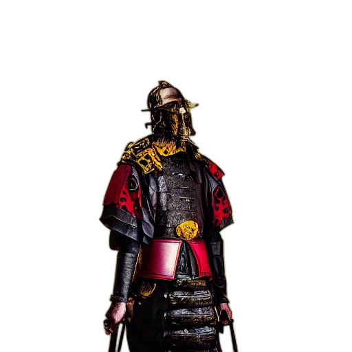 jacket, mask, sword, staff transparent PNG cut-out