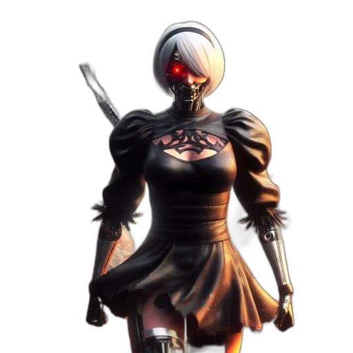 robot, staff, dress, mask transparent PNG cut-out