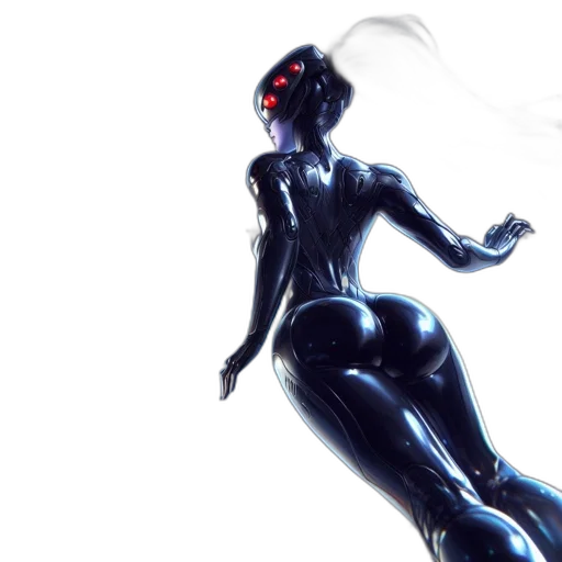 robot, concept art, 3d render, cyberpunk transparent PNG cut-out