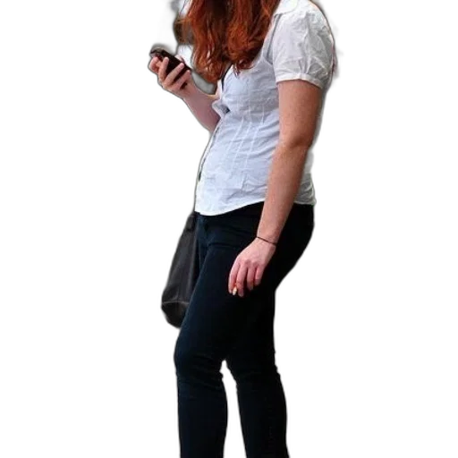 staff, jacket, dress, hair transparent PNG cut-out