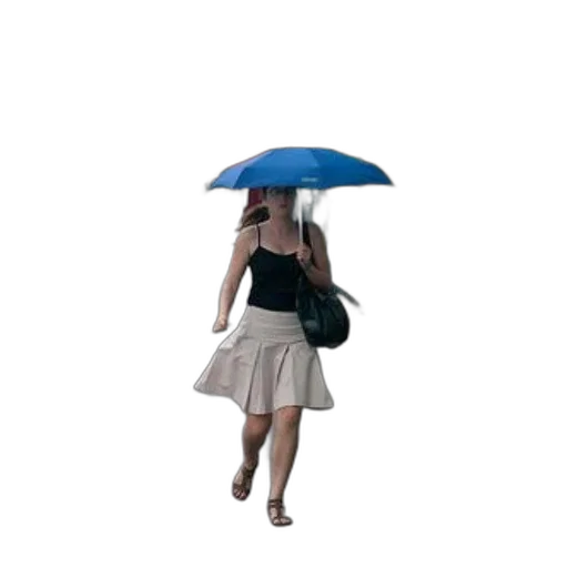 umbrella, dress, hat, staff transparent PNG cut-out