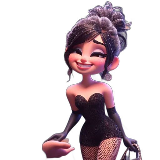 dress, 3d render, concept art, cartoon transparent PNG cut-out