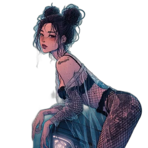dress, creature, concept art, comic book art transparent PNG cut-out