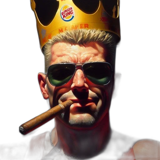 crown, face, staff, hat transparent PNG cut-out