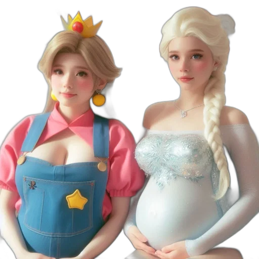 crown, dress, 3d render, concept art transparent PNG cut-out