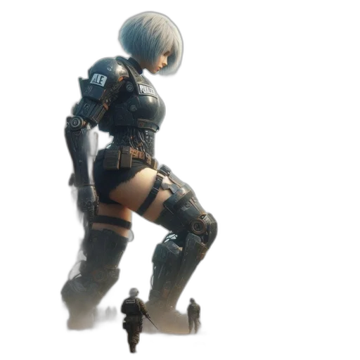 robot, weapon, dress, jacket transparent PNG cut-out