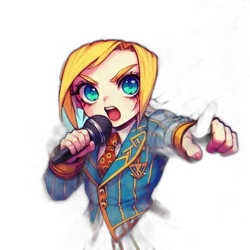 jacket, staff, weapon, cartoon transparent PNG cut-out