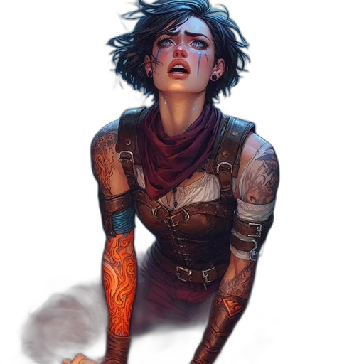 concept art, comic book art, cyberpunk, fantasy art transparent PNG cut-out