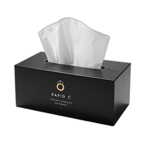 black, tissue, box, white transparent PNG cut-out
