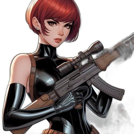 weapon, comic book art, concept art, cyberpunk transparent PNG cut-out