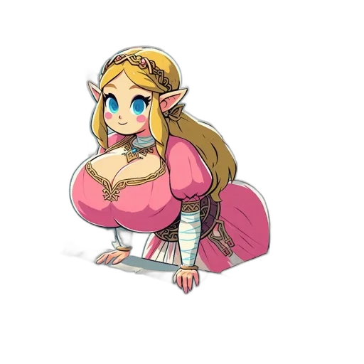 dress, crown, staff, jewelry transparent PNG cut-out